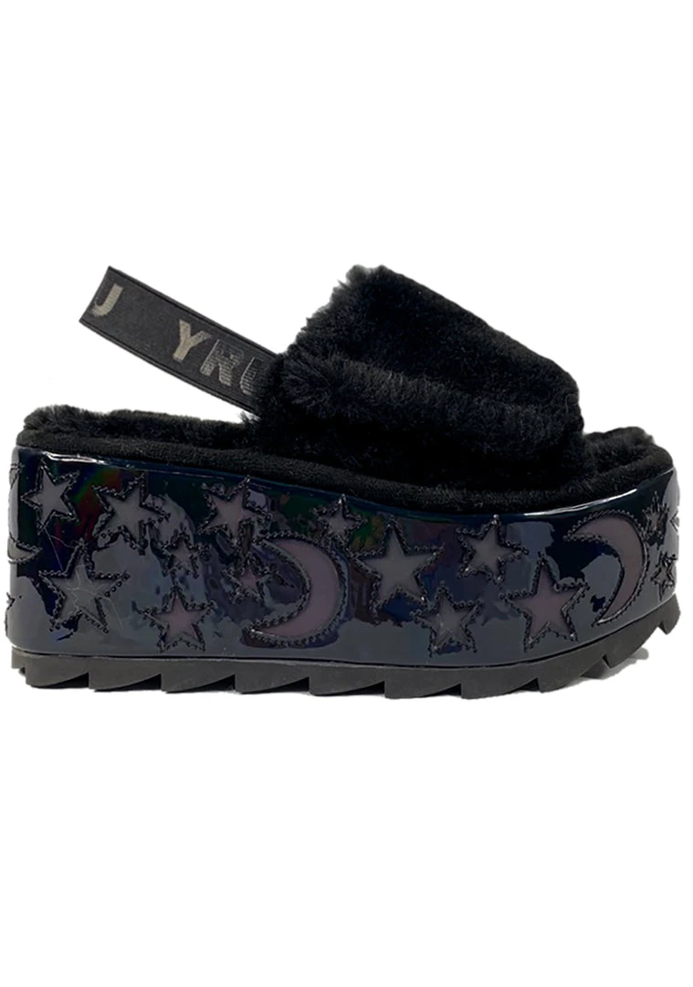 Y.R.U. Qozii Luna Reflective Platform Slides Shoes 7 Y.R.U. Qozii Luna Reflective Platform Slides Shoes