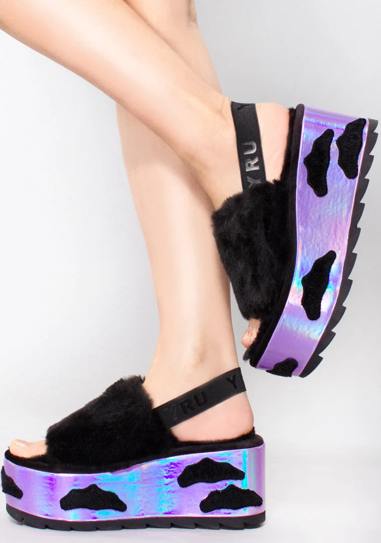 Y.R.U. Shoes Qozii Night Sky Platform Slides 3 Y.R.U. Shoes Qozii Night Sky Platform Slides