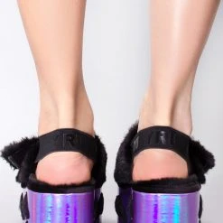 Y.R.U. Shoes Qozii Night Sky Platform Slides 10 Y.R.U. Shoes Qozii Night Sky Platform Slides