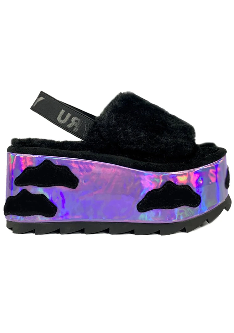 Y.R.U. Shoes Qozii Night Sky Platform Slides 6 Y.R.U. Shoes Qozii Night Sky Platform Slides