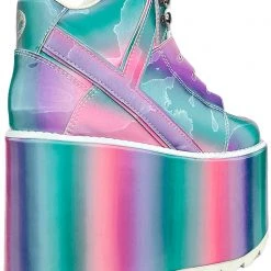 Y.R.U. Mad World Qozmo Platform Sneakers In Prizmatiq Pastel 13 Y.R.U. Mad World Qozmo Platform Sneakers In Prizmatiq Pastel