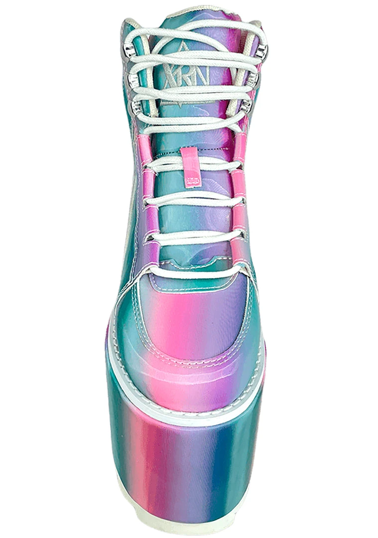 Y.R.U. Mad World Qozmo Platform Sneakers In Prizmatiq Pastel 7 Y.R.U. Mad World Qozmo Platform Sneakers In Prizmatiq Pastel