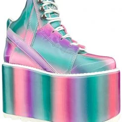 Y.R.U. Mad World Qozmo Platform Sneakers In Prizmatiq Pastel 11 Y.R.U. Mad World Qozmo Platform Sneakers In Prizmatiq Pastel