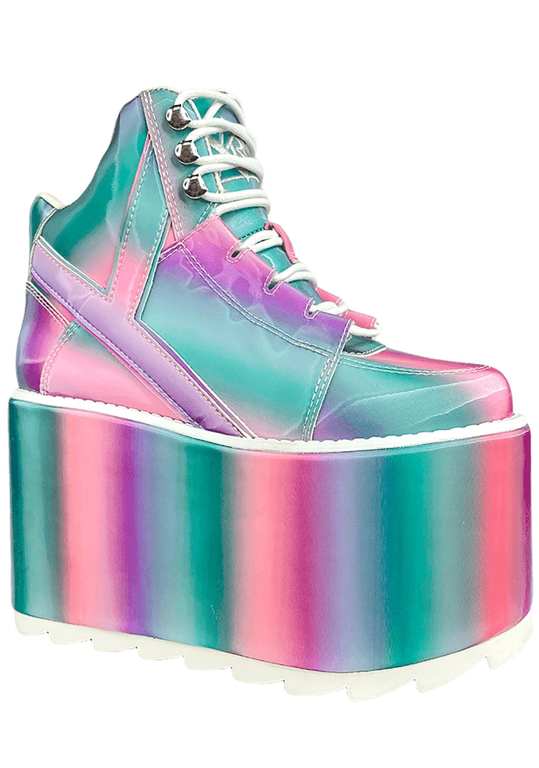 Y.R.U. Mad World Qozmo Platform Sneakers In Prizmatiq Pastel 6 Y.R.U. Mad World Qozmo Platform Sneakers In Prizmatiq Pastel