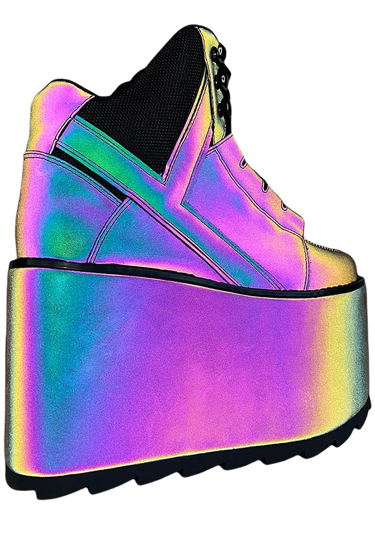 Y.R.U. Qozmo Hi Reflective Platform Sneakers 8 Y.R.U. Qozmo Hi Reflective Platform Sneakers