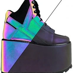 Y.R.U. Qozmo Hi Reflective Platform Sneakers 9 Y.R.U. Qozmo Hi Reflective Platform Sneakers