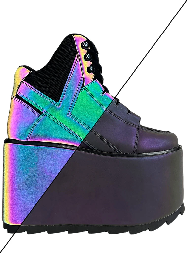 Y.R.U. Qozmo Hi Reflective Platform Sneakers 4 Y.R.U. Qozmo Hi Reflective Platform Sneakers