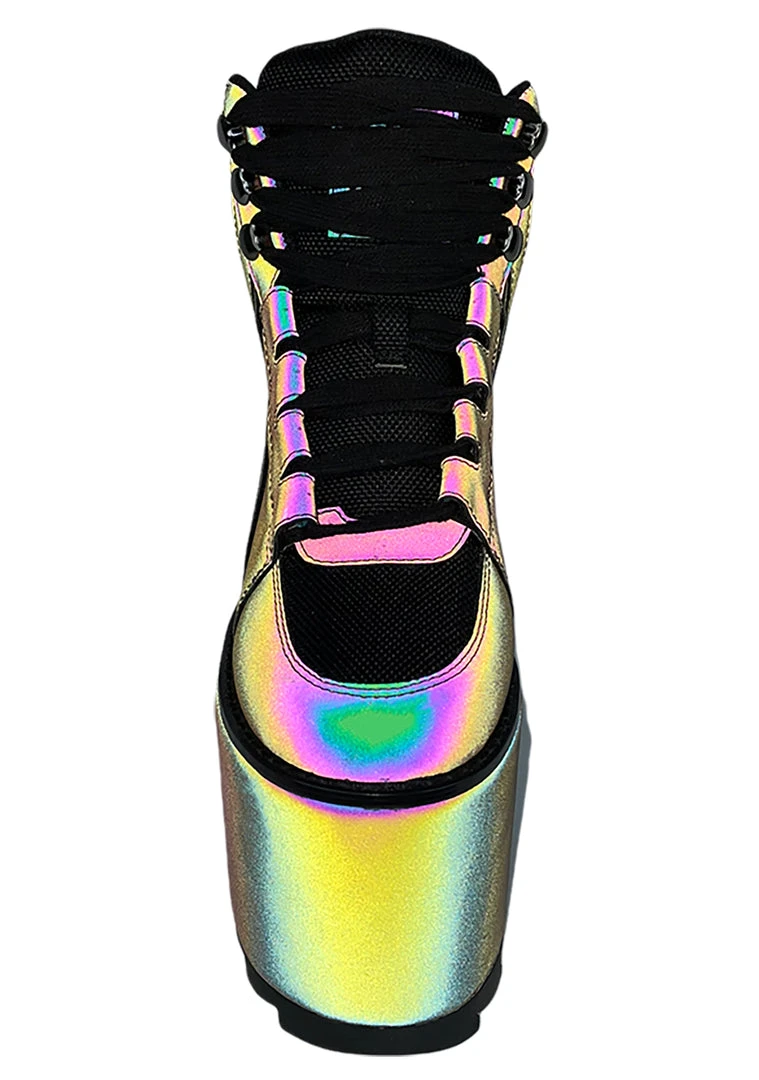 Y.R.U. Qozmo Hi Reflective Platform Sneakers 7 Y.R.U. Qozmo Hi Reflective Platform Sneakers