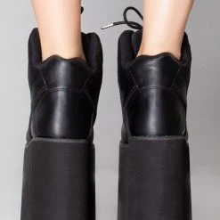 Y.R.U. Qozmo Sky Hi Platform Sneakers In Black Shoes 10 Y.R.U. Qozmo Sky Hi Platform Sneakers In Black Shoes