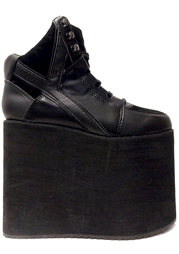 Y.R.U. Qozmo Sky Hi Platform Sneakers In Black Shoes 6 Y.R.U. Qozmo Sky Hi Platform Sneakers In Black Shoes