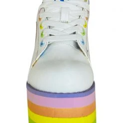 Y.R.U. Mad World X Care Bears Lala Platform Sneakers In White Pastel 11 Y.R.U. Mad World X Care Bears Lala Platform Sneakers In White Pastel