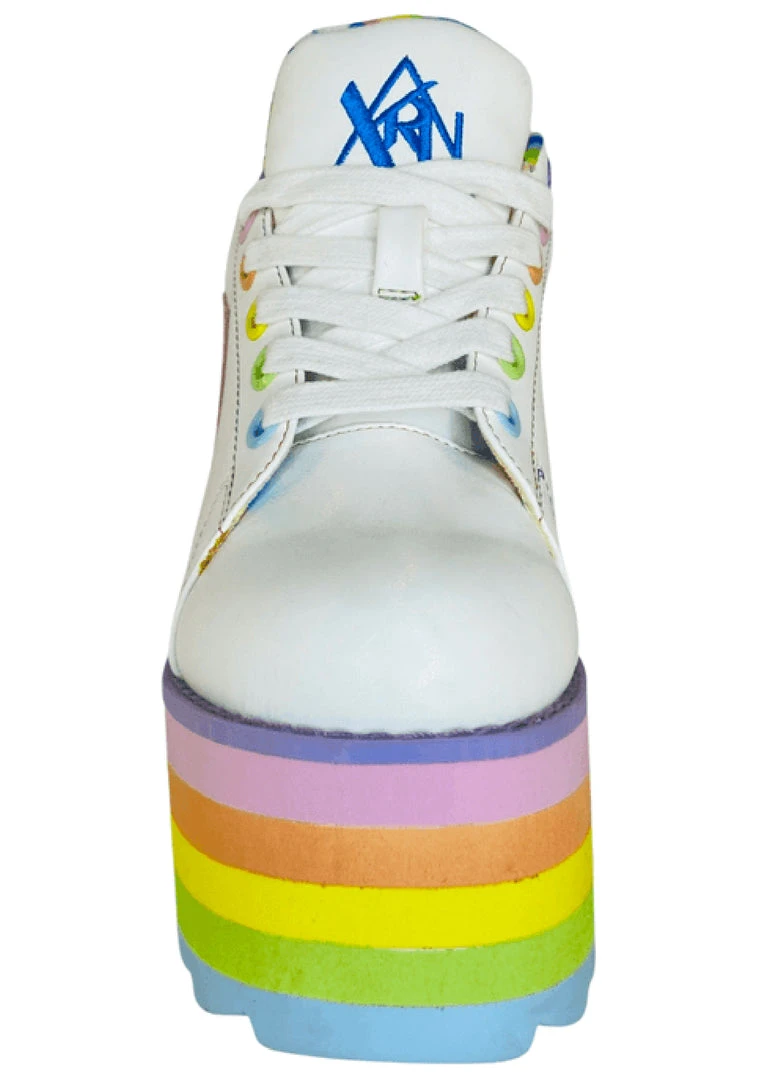 Y.R.U. Mad World X Care Bears Lala Platform Sneakers In White Pastel 7 Y.R.U. Mad World X Care Bears Lala Platform Sneakers In White Pastel