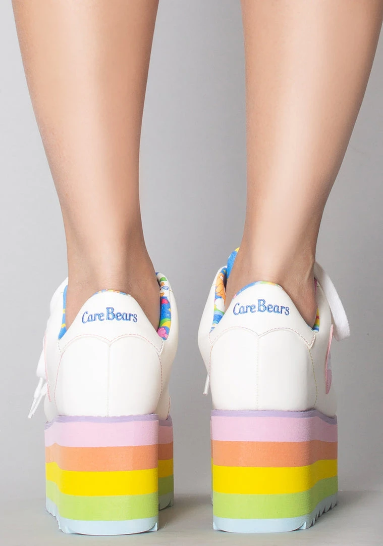 Y.R.U. Mad World X Care Bears Lala Platform Sneakers In White Pastel 5 Y.R.U. Mad World X Care Bears Lala Platform Sneakers In White Pastel