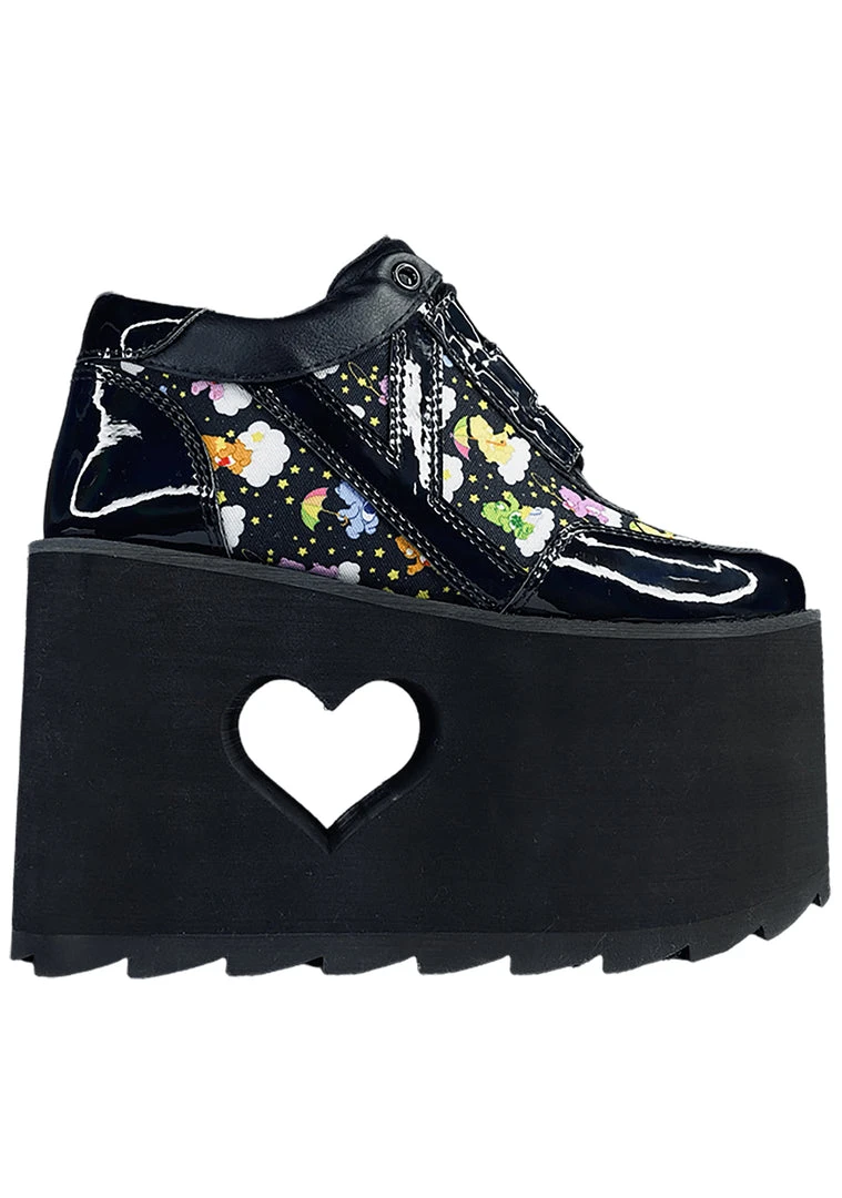 Y.R.U. Qozmo Lo Care Bears Platform Sneakers In Black Sky New 3 Y.R.U. Qozmo Lo Care Bears Platform Sneakers In Black Sky New