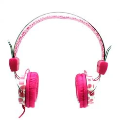 LAXMAX Accessories Pink Dots Stereo Headphones