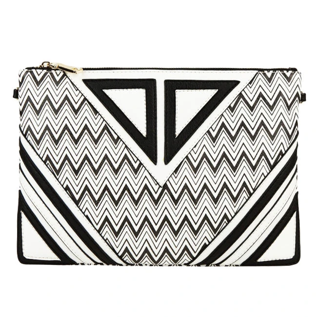Melie Bianco Bags Zoey Geometric Clutch Crossbody Purse In White 3 Melie Bianco Bags Zoey Geometric Clutch Crossbody Purse In White