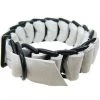 David Galan Accessories Military Leather Bracelet In White 2 David Galan Accessories Military Leather Bracelet In White