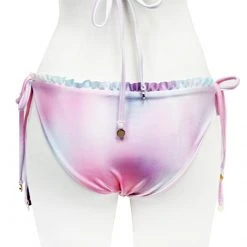 WILDFOX Swim Fairy Hologram Ruffle String Bikini Bottom