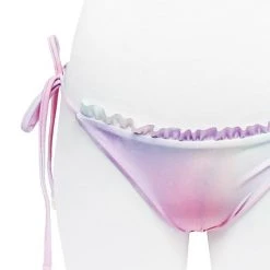 WILDFOX Swim Fairy Hologram Ruffle String Bikini Bottom