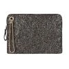 Melie Bianco Bags Monroe Glitter Clutch Crossbody Purse In Black
