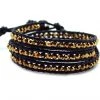 LA Style Rush Accessories Single Multi Beaded Wrap Bracelet In Bronze
