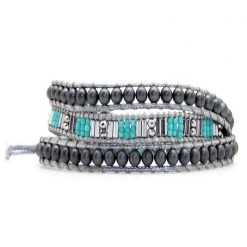 LA Style Rush Accessories X Katie Soleil Northern Lights Triple Wrap Beaded Bracelet